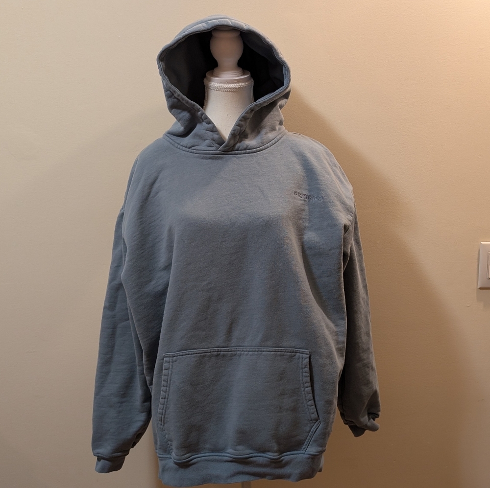 Picopico Light Dusty Or Slate Blue Men's Unisex Hooded Pullover Sweatshirt